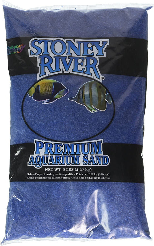 Stoney River Blue Aquatic Sand Freshwater and Marine Aquariums, 5-Pound Bag