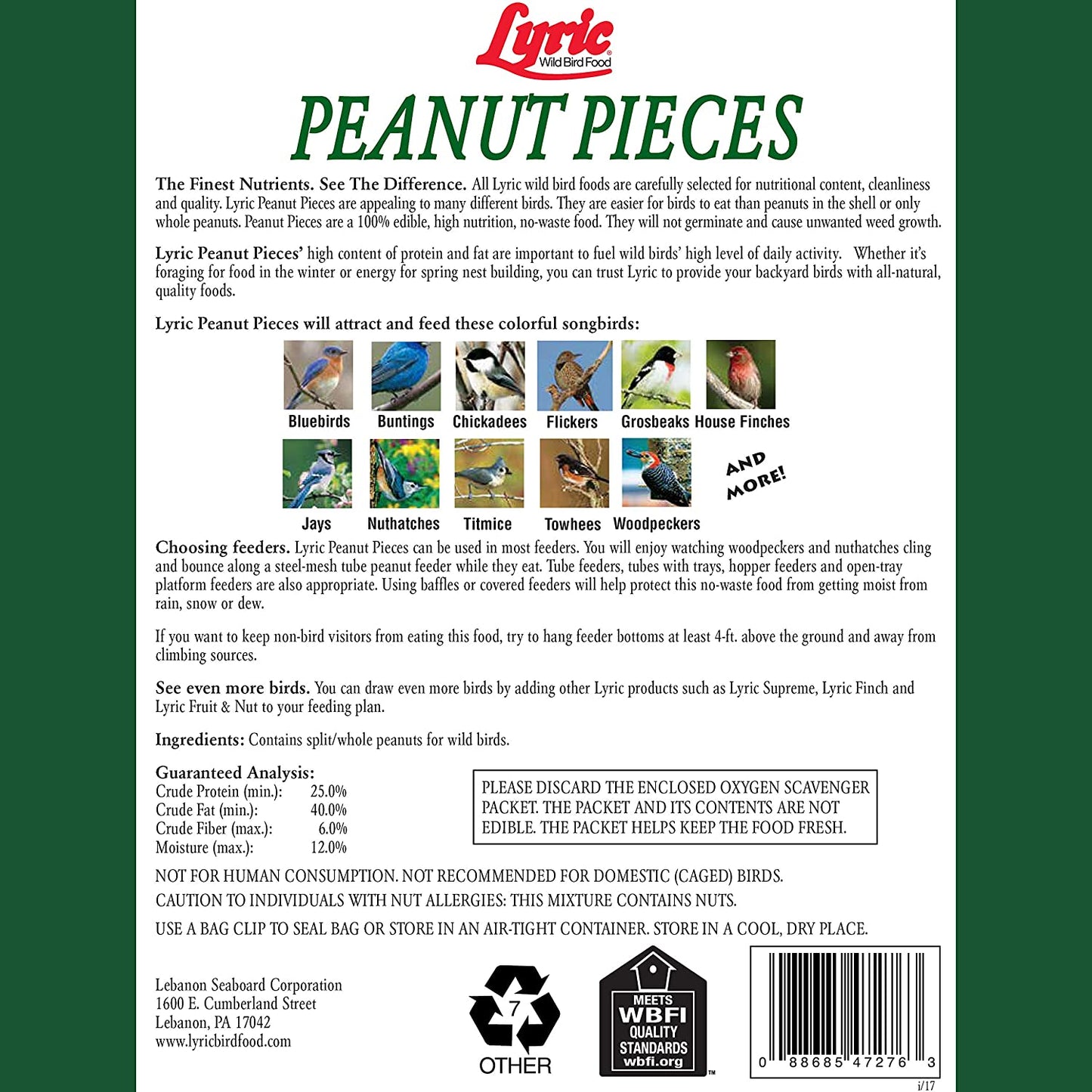 Lyric Peanut Pieces Wild Bird Food