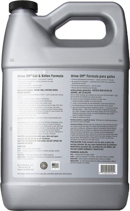 Urine Off Odor and Stain Remover for Cats, 1 Gallon