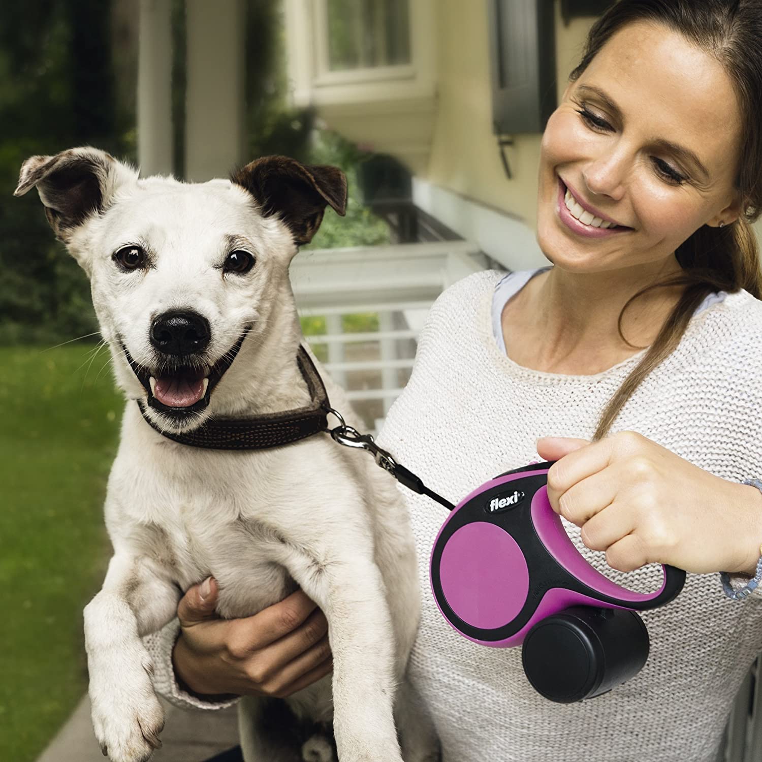 Flexi Comfort Retractable Dog Leash in Grey, 26'