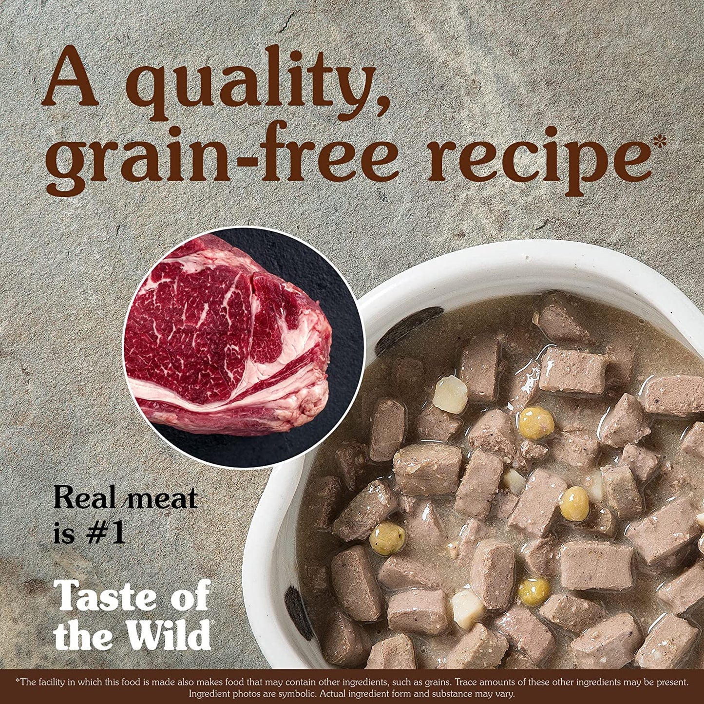 Taste of the Wild High Protein Real Meat Grain-Free Recipes Wet Canned Dog Food, Made with Superfoods and Other Premium Ingredients That Include Sources of Vitamins and Antioxidants