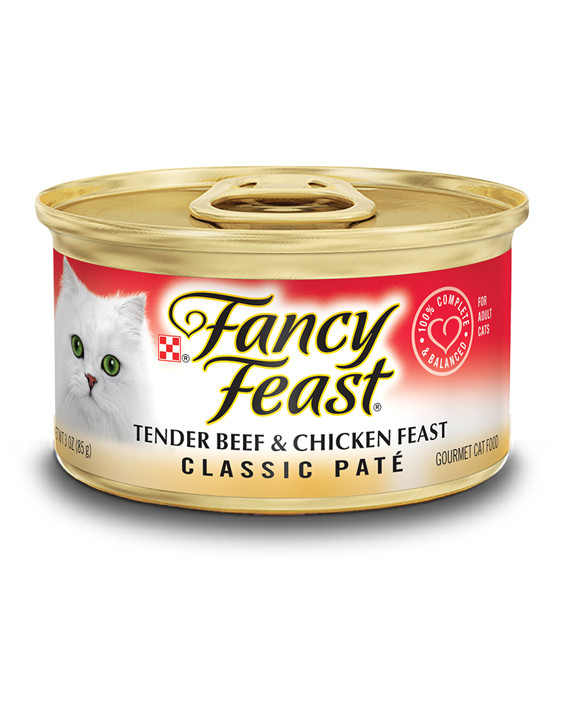 Fancy Feast Classic Tender Beef & Chicken Feast Cat Food, 3 oz(12)