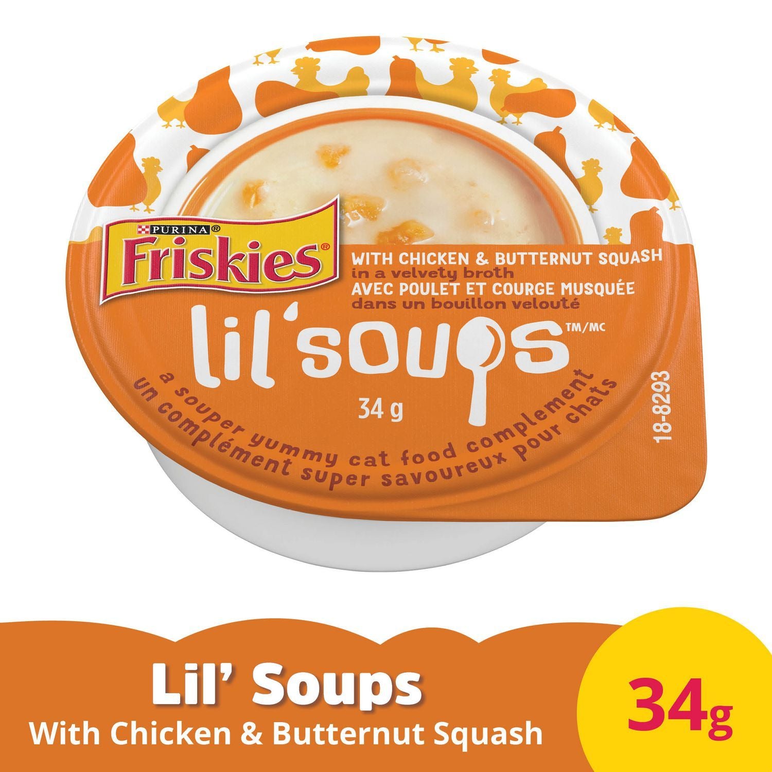 Lil Soups with Chicken and Butternut Squash in a Velvety Broth Lickable